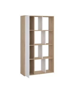 LIBRERIA "LABIRINTO" BIANCO E QUERCIA, 88X29X157 CM